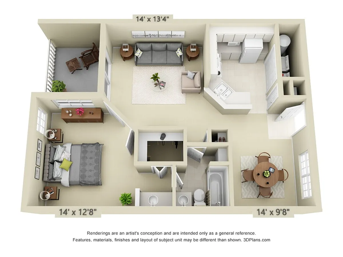 Floor plan 1a Luxe