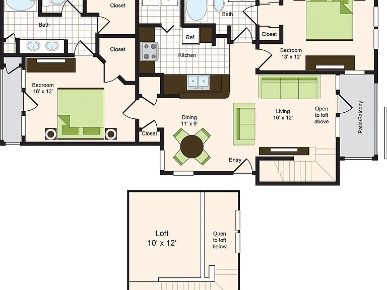 F | 2x2 | 1390 sq ft F | 2x2 | 1390 sq ft