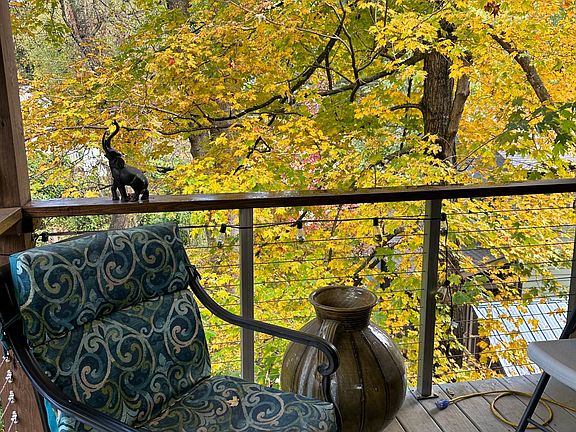 Front porch in the fall