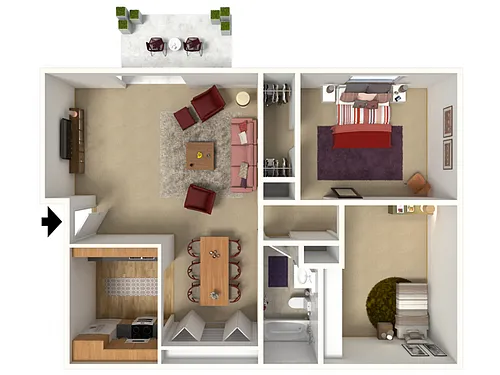 Floor plan Two Bedroom