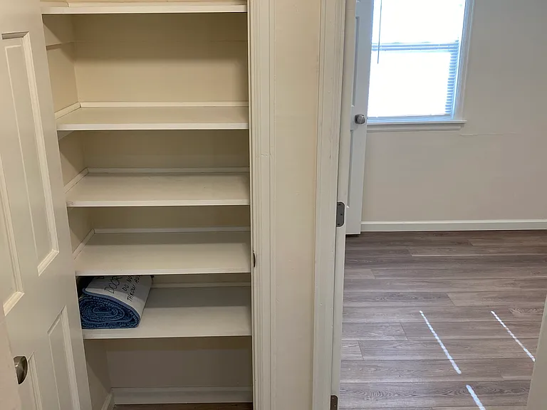 Large linen closet.