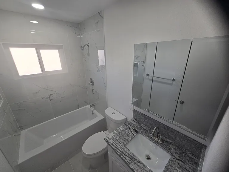 Freshly remodeled bathroom