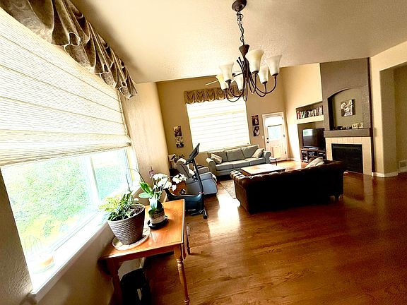 Living room and dining area