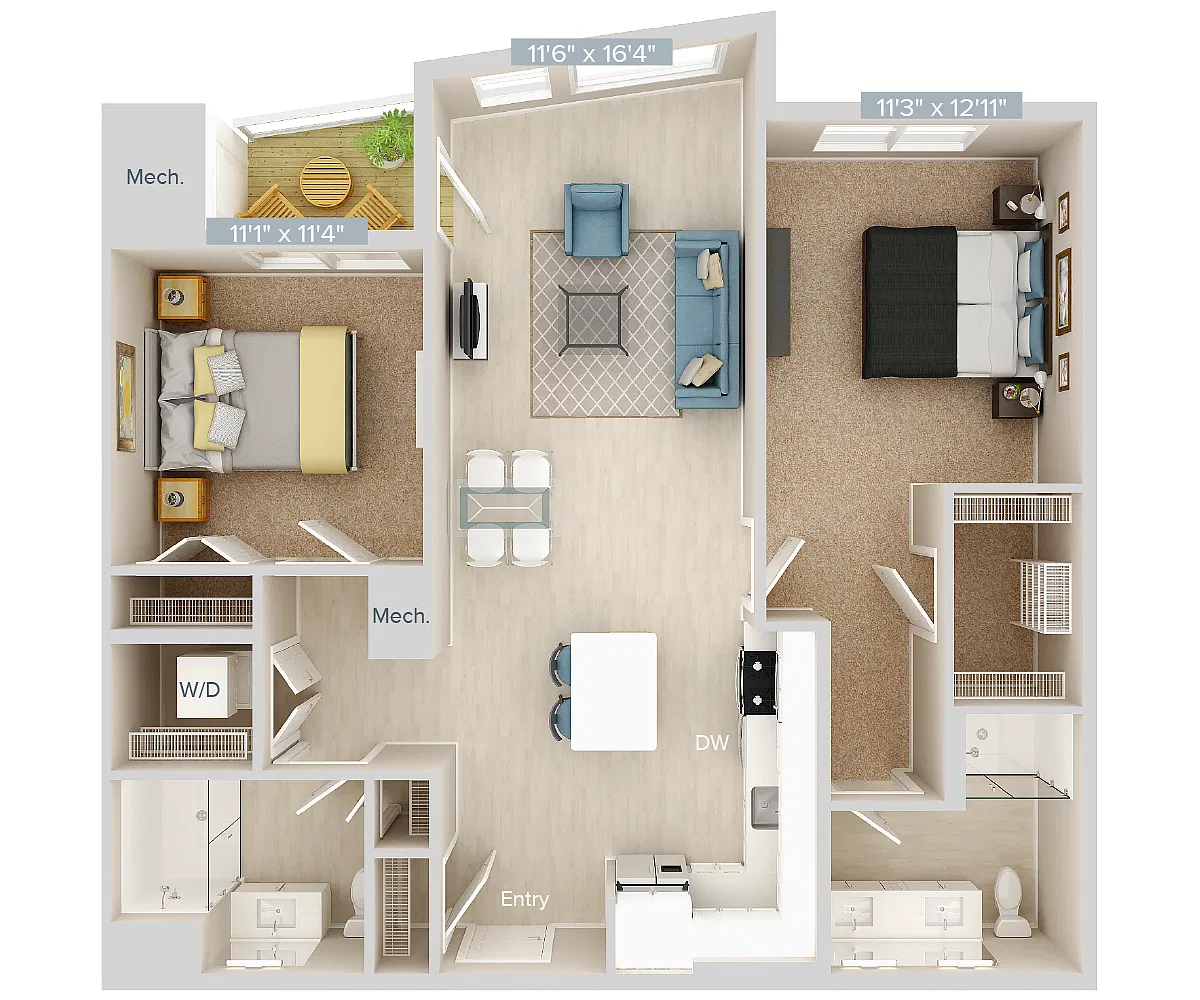 Floor plan B2U-1094-1253