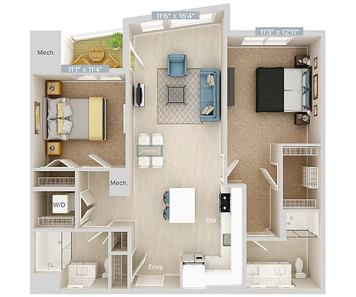 Floor plan B2U-1094-1253