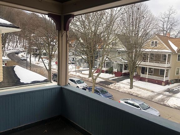 Upper private porch. Views of Pinnacle Hill and Pinnacle Road on left.