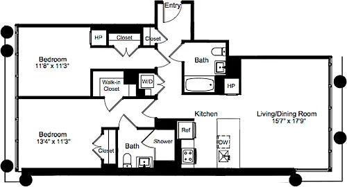 Floor plan Two Bedroom O 6