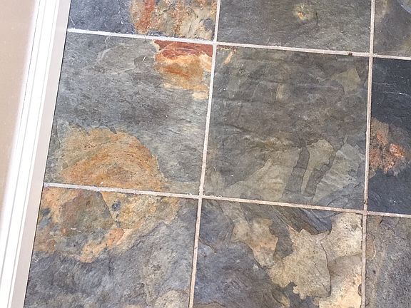 Slate tile in entryway