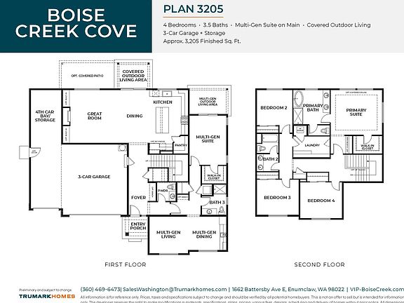 Boise Creek Plan 3205 Floor Plan
