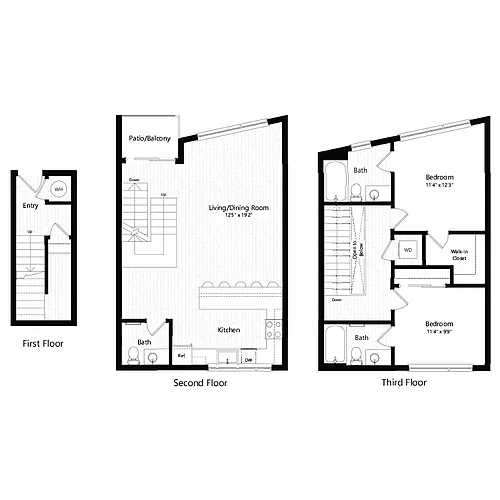 Floor plan Townhome 5