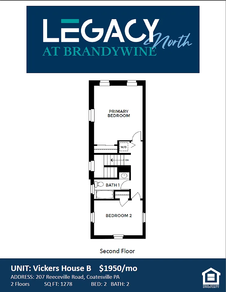 Floor plan 2 Bedroom and 2 Bath