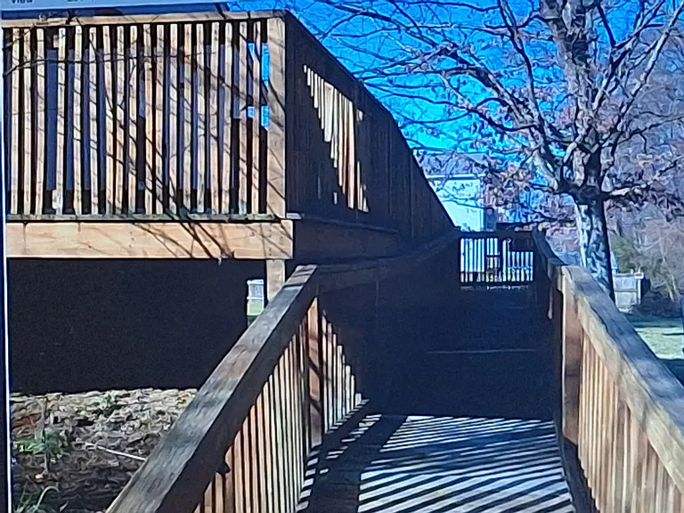 Ramp attached to side of house for easy access