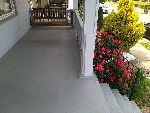 Covered porch with swing