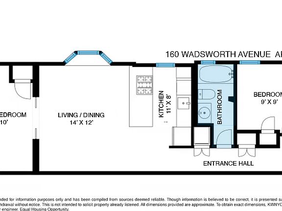2nd image of 160 Wadsworth Ave APT 104