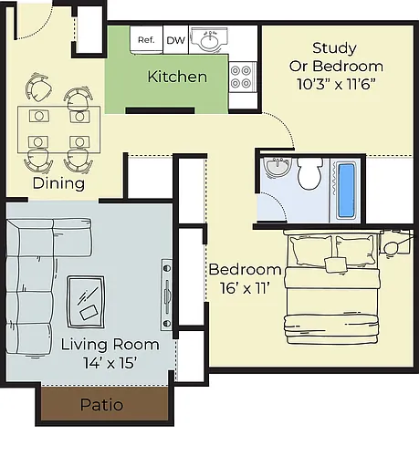 Floor plan Dog Friendly Belmont