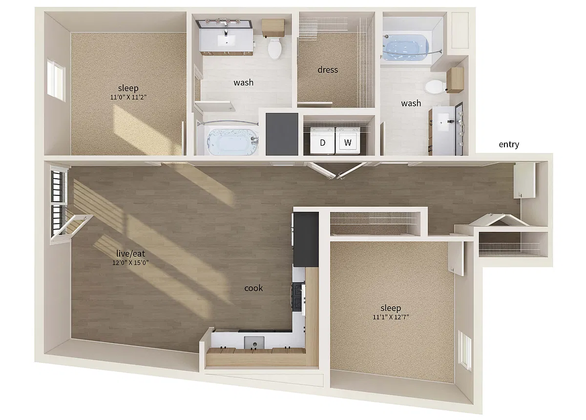 Floor plan B3 Building 200 Income Restricted