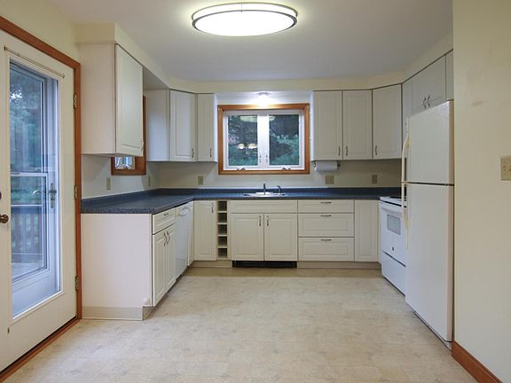 Kitchen with door to Mahogany deck
