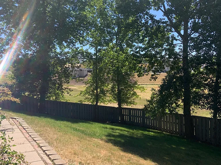 Large fenced yard