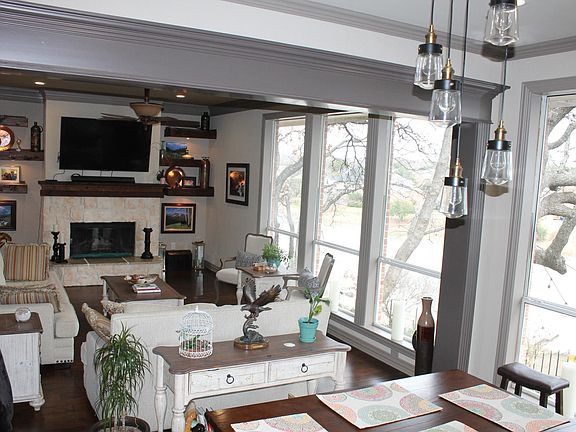 Cozy family room overlooking the lake.
