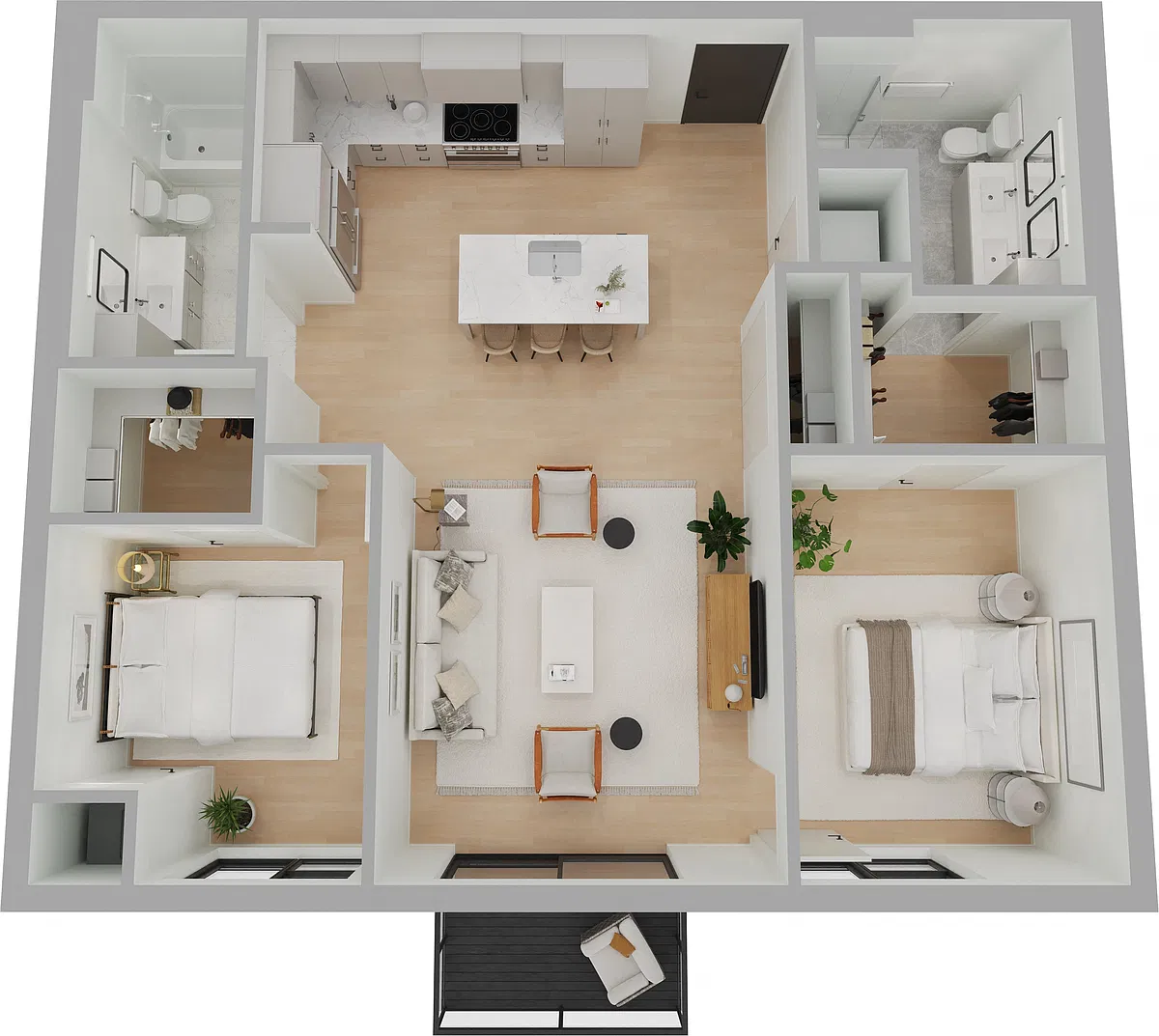Floor plan 2J