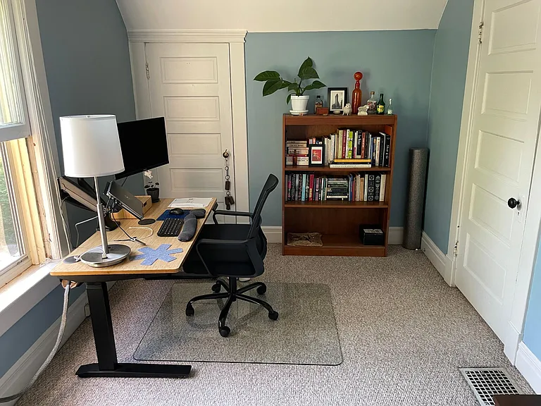 second floor bedroom/office 1 (w blue paint)