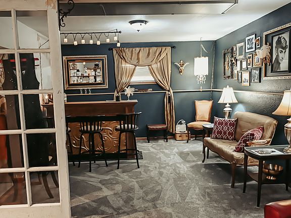 Speakeasy bar in the lower level