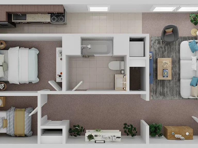 2 Bedroom 2 Bedroom