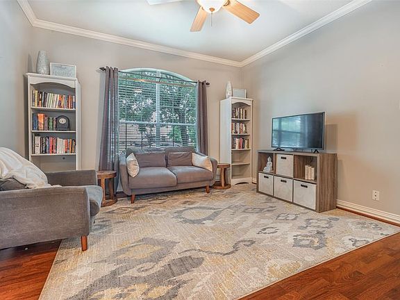Living area just off foyer entrance