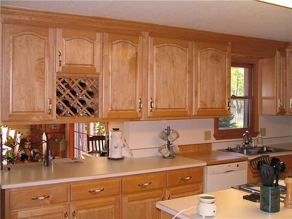 Built-in wine rach and breakfast bar