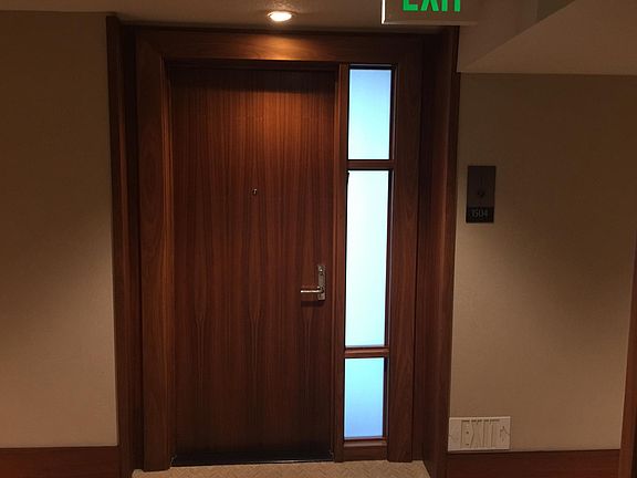 Entry into the unit on the 15th floor