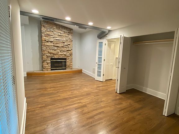 Living room with coat closet