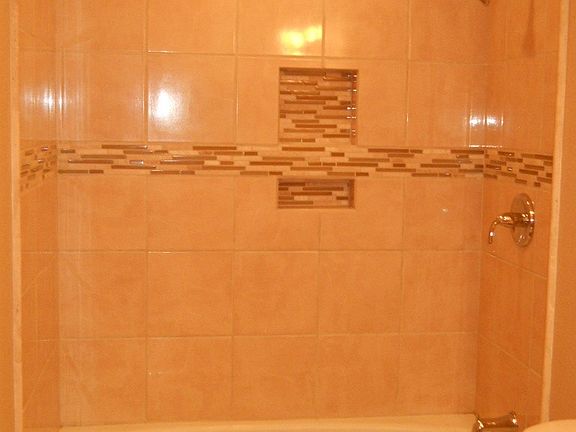 New tile in bathroom