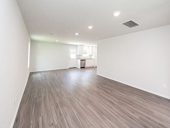 Family Room to Dining Area and Kitchen