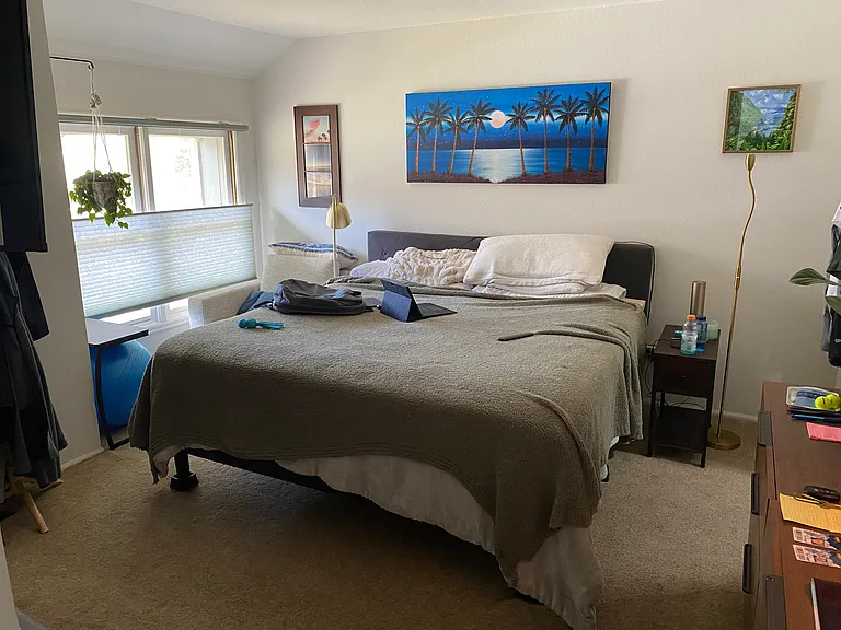 Master bedroom. Amazing views from bed of Devil's Thumb and all the mountain rocks and flat irons. Private bathroom and large closet included inside the master suite.