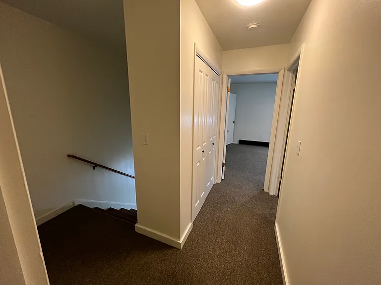 Upstairs - 2 bedrooms, hall closet and full bathroom