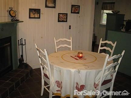 Kitchen with fireplace