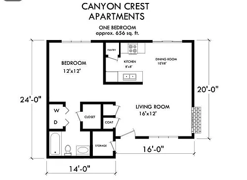 Floor plan One bedroom