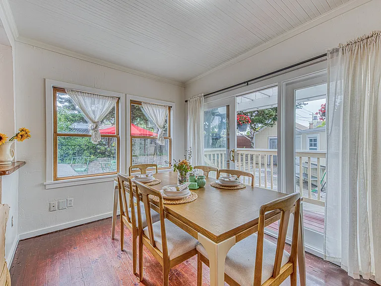 Dining with French Doors out to porch