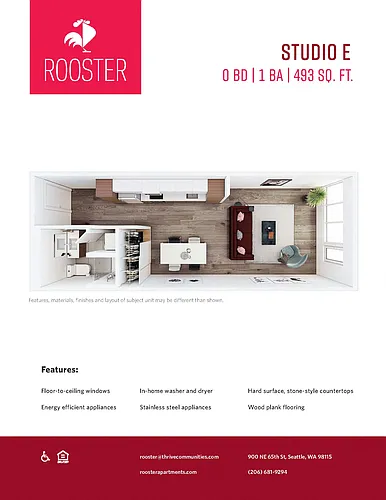 Floor plan Studio E