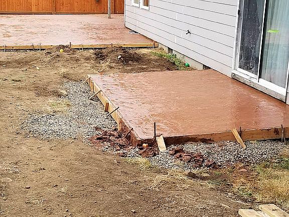 New concrete patios