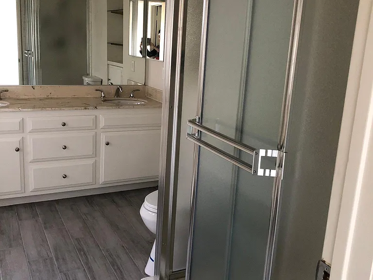 Dual Sinks and Shower in Master Bath