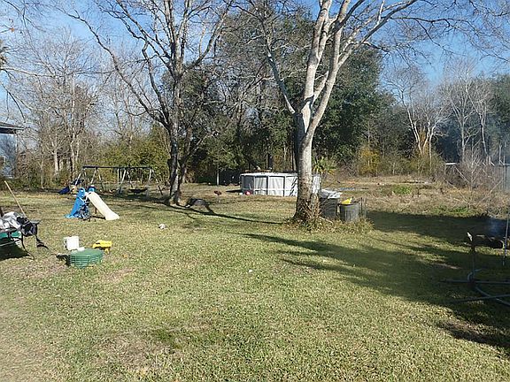 nice shot of backyard pool is going though