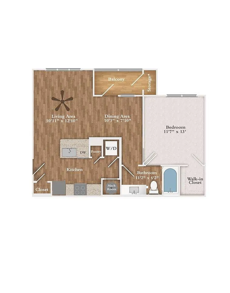 Floor plan One Bedroom