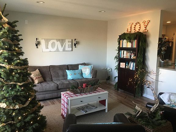 Front living space at Christmas