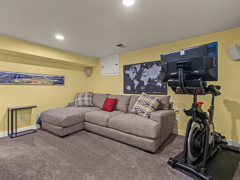 Lower Level | Living Area | Nordic Track Spin Bike