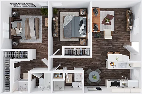 Floor plan Two Bedroom