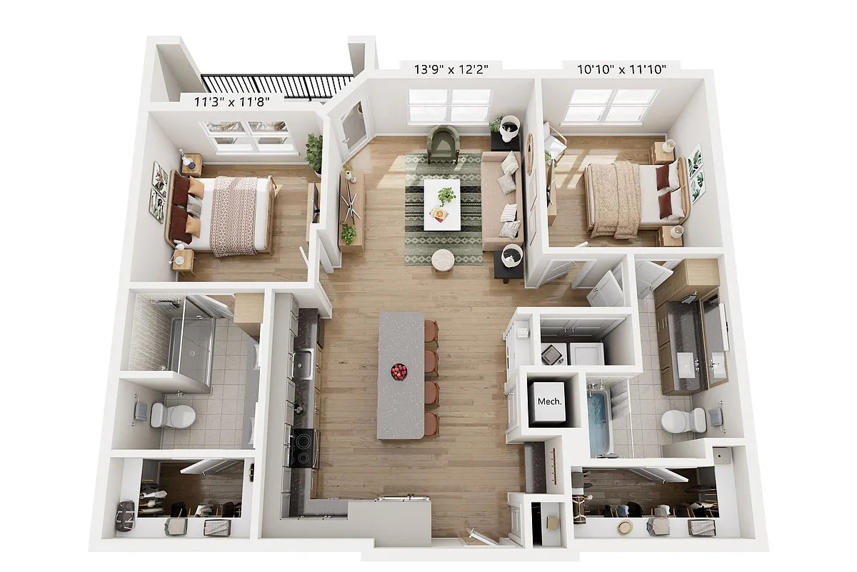Floor plan B1-80