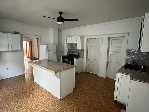 Spacious kitchen with large island