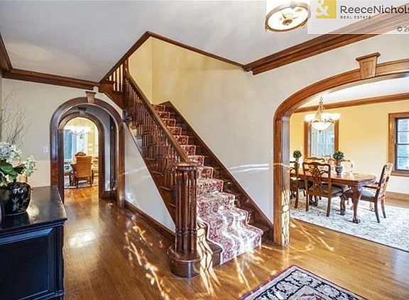 Center Hall With Beautiful Woodwork, Opens to Formal Dining, Living Rms and Kitchen
