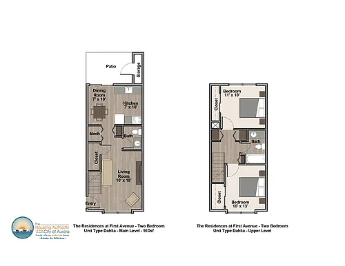 Floor plan Dahlia 2-Bed
